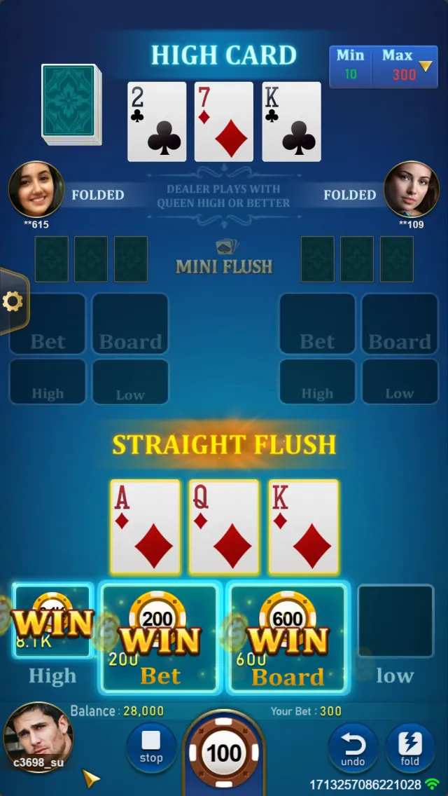 MINI FLUSH game interface screenshot 3