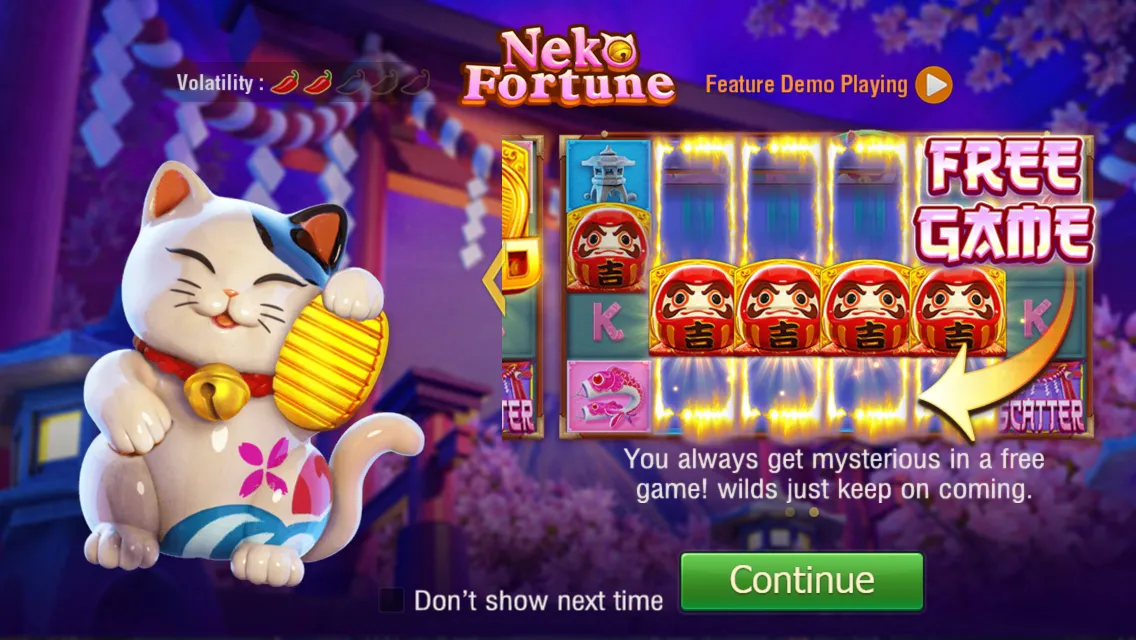 Neko Fortune game interface screenshot 2