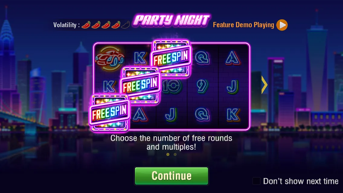 Party Night game interface screenshot 1