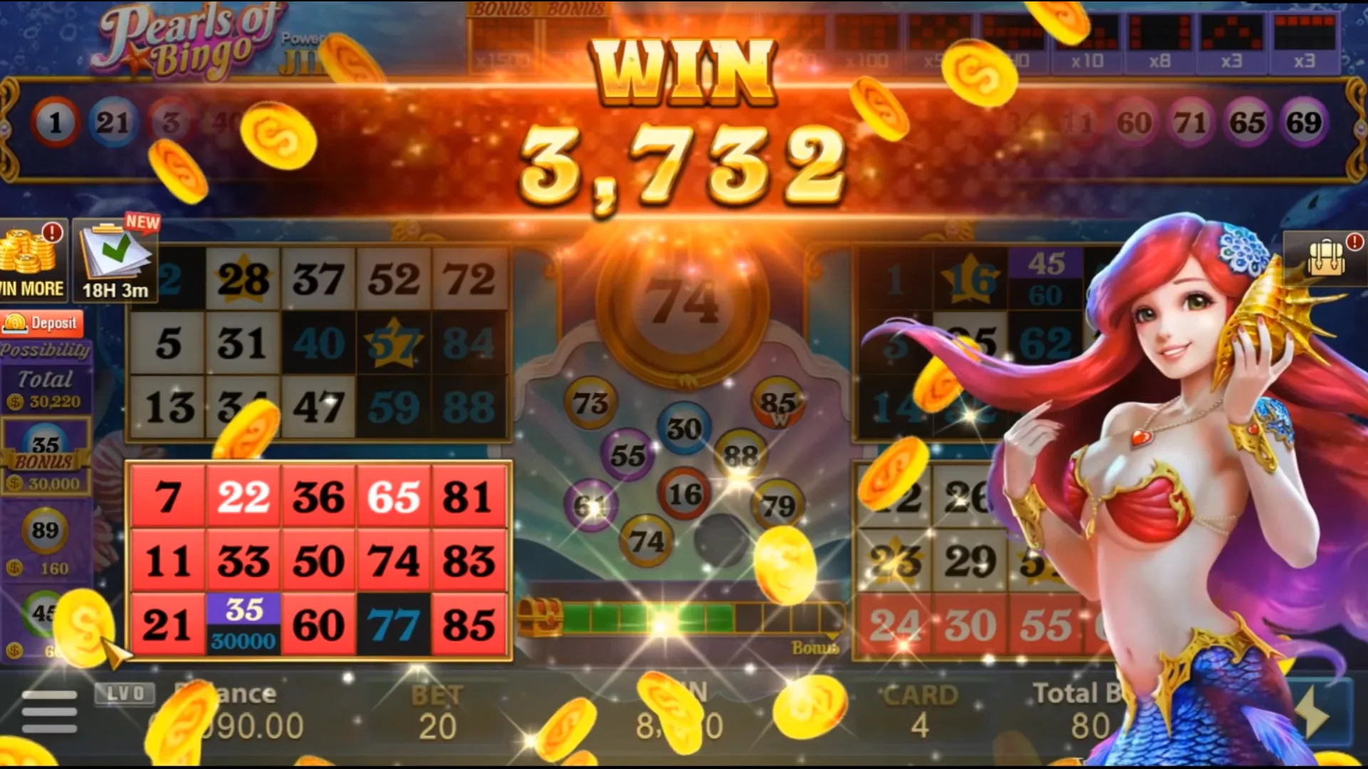 Pearls of Bingo game interface screenshot 3