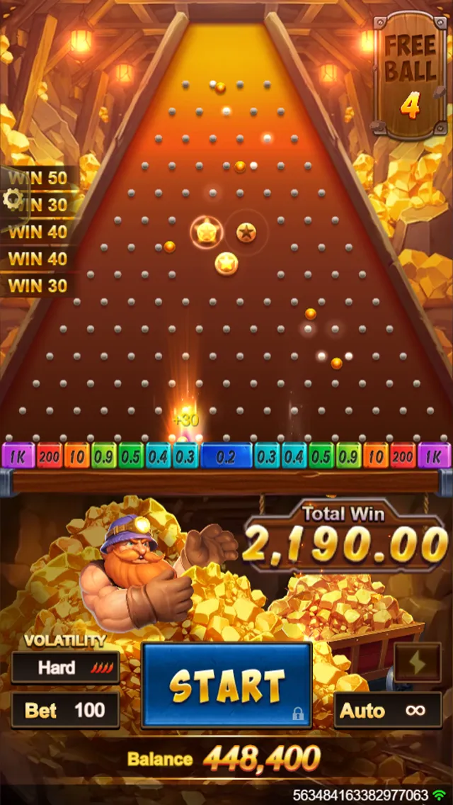 Plinko of Mine game interface screenshot 4