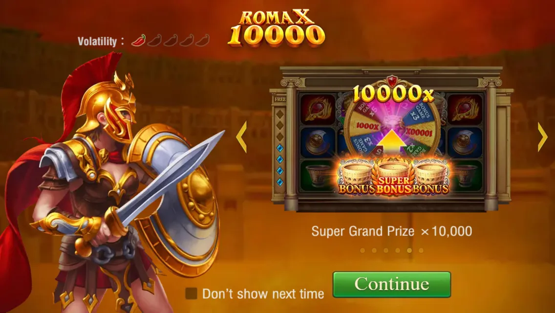 ROMA X 10000 game interface screenshot 1