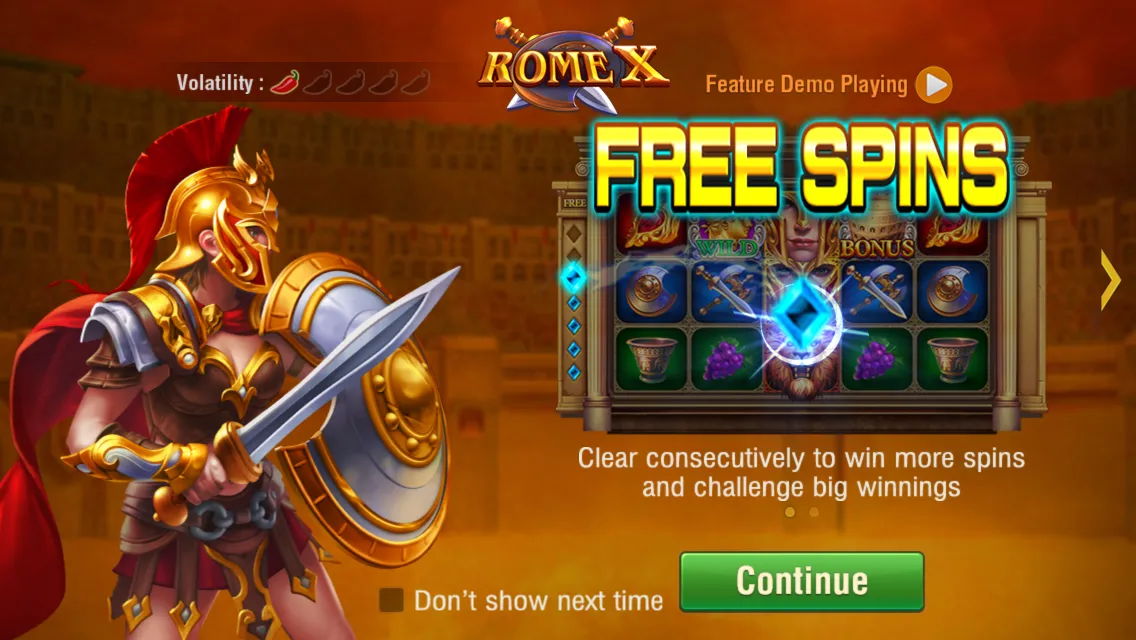 ROMA X game interface screenshot 1