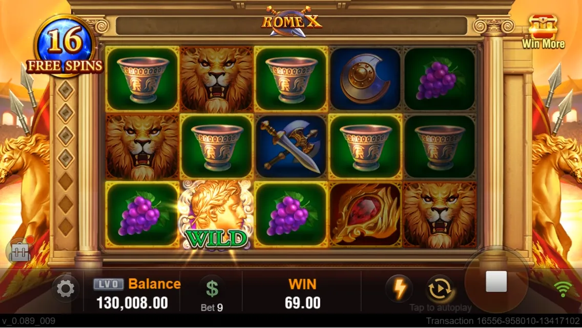 ROMA X game interface screenshot 4