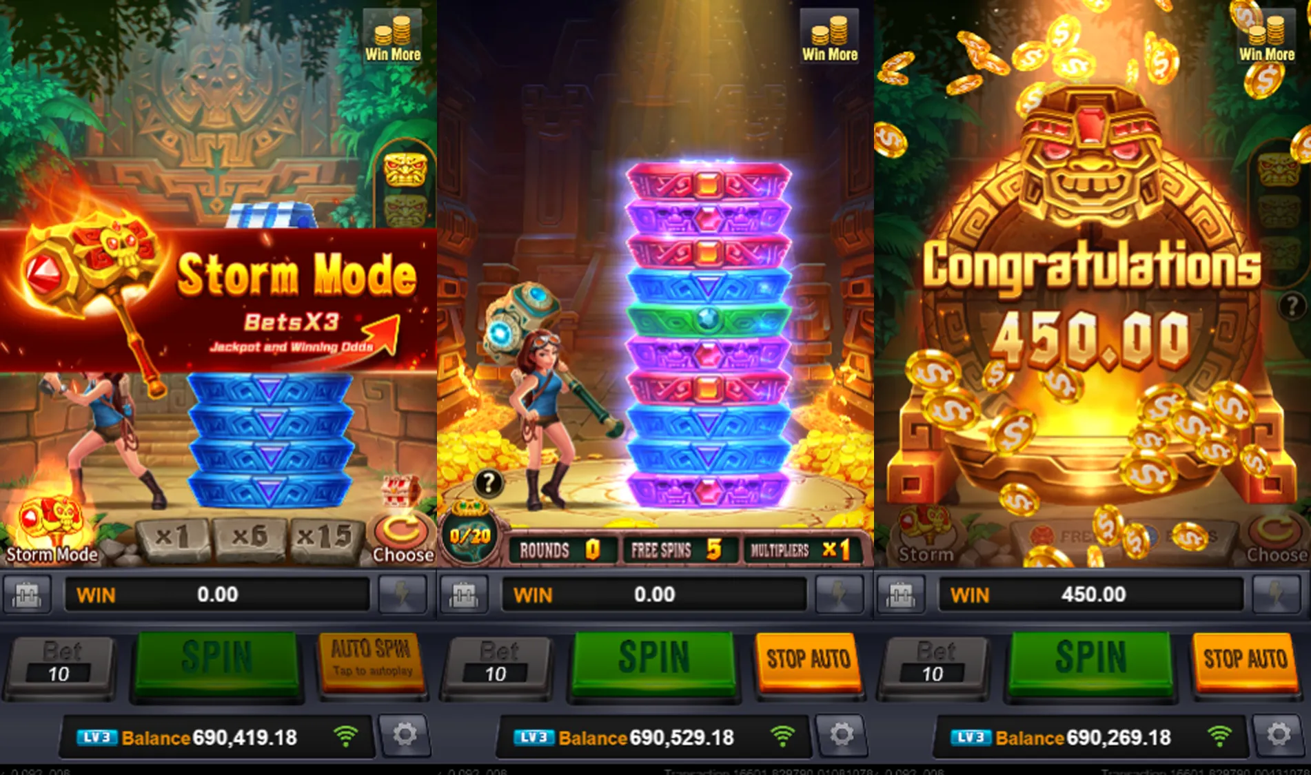 SECRET TREASURE game interface screenshot 2