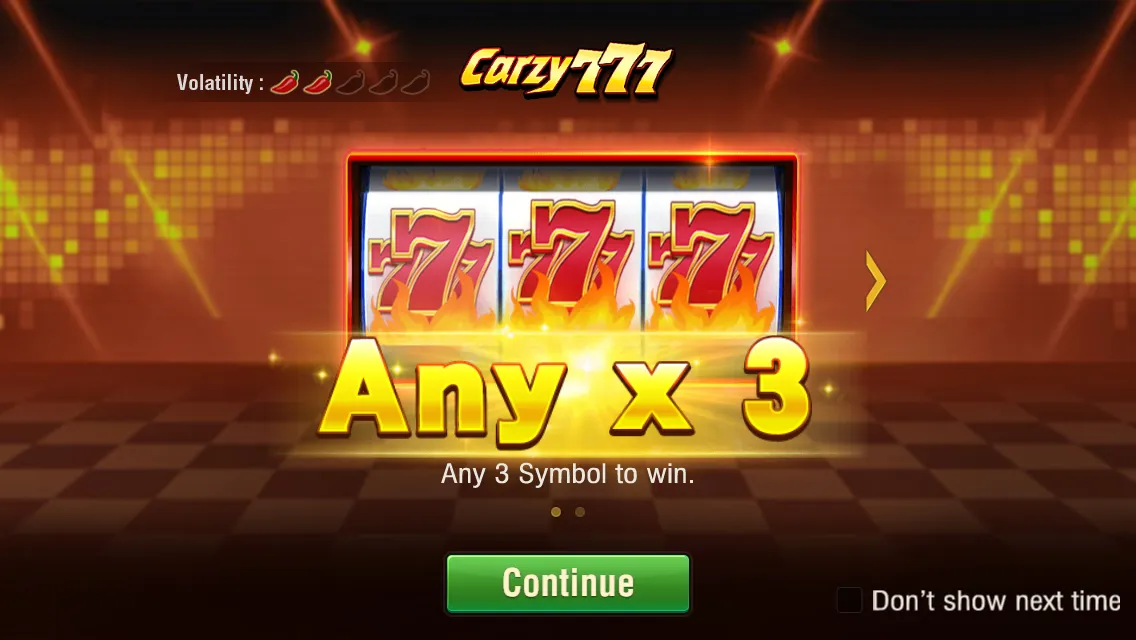 Speed 777 game interface screenshot 1