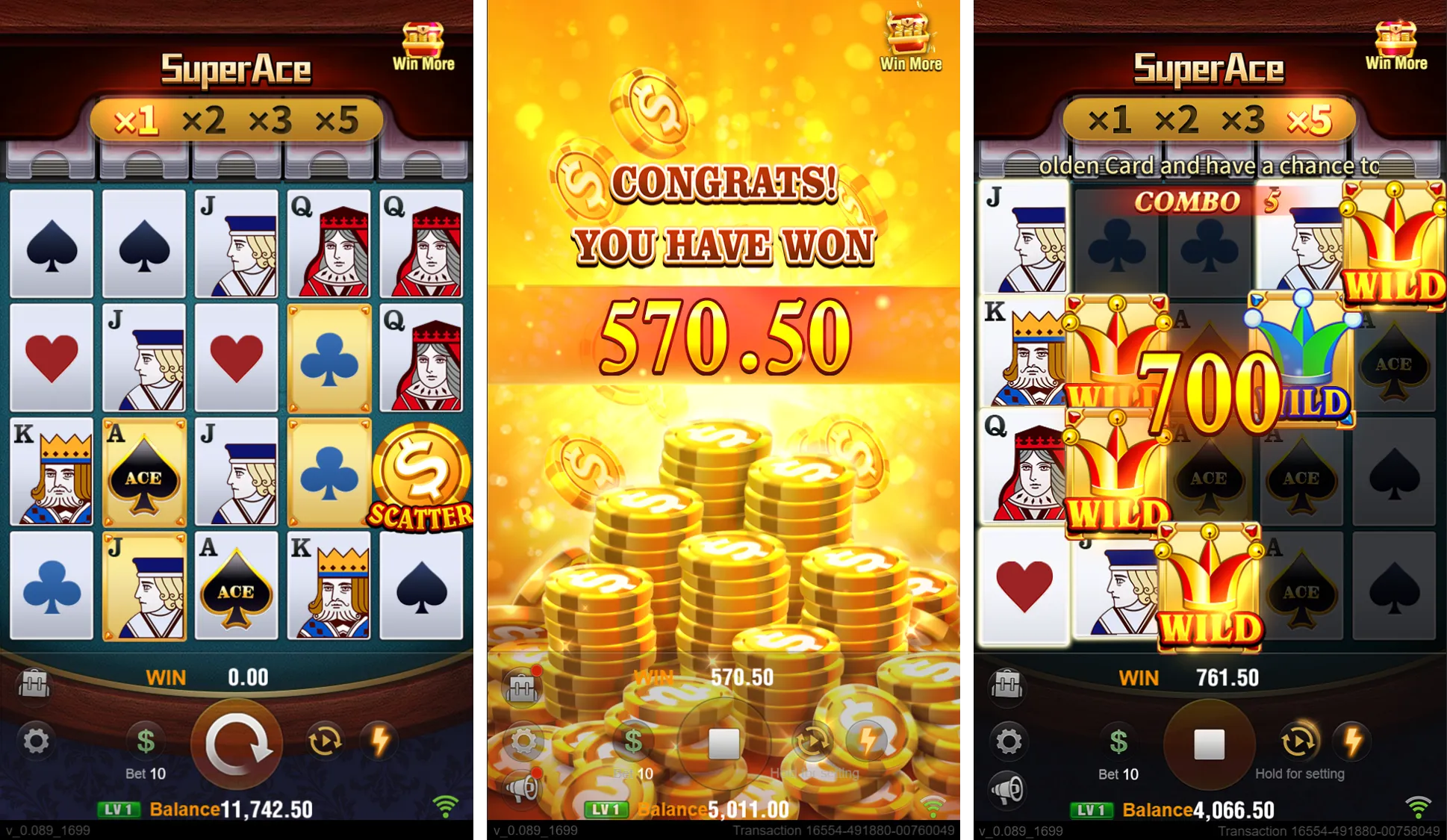 Super Ace game interface screenshot 2