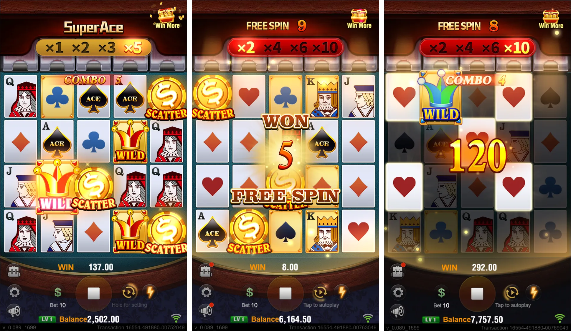 Super Ace game interface screenshot 3