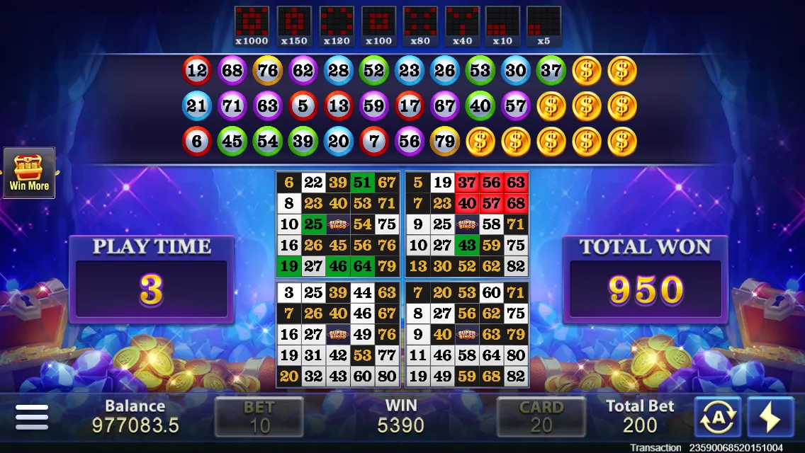 Super Bingo game interface screenshot 5
