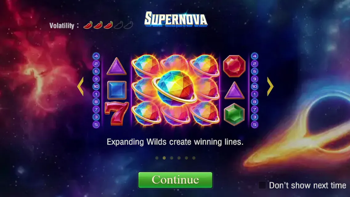 Supernova game interface screenshot 1
