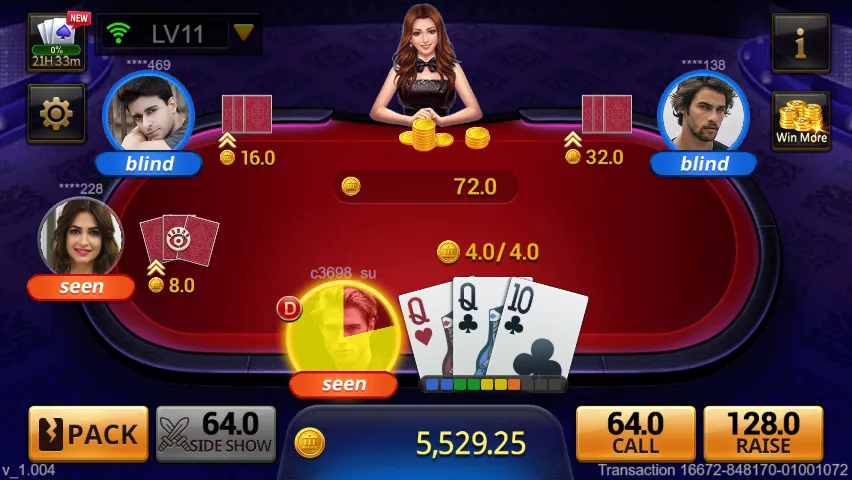 Teen Patti game interface screenshot 2