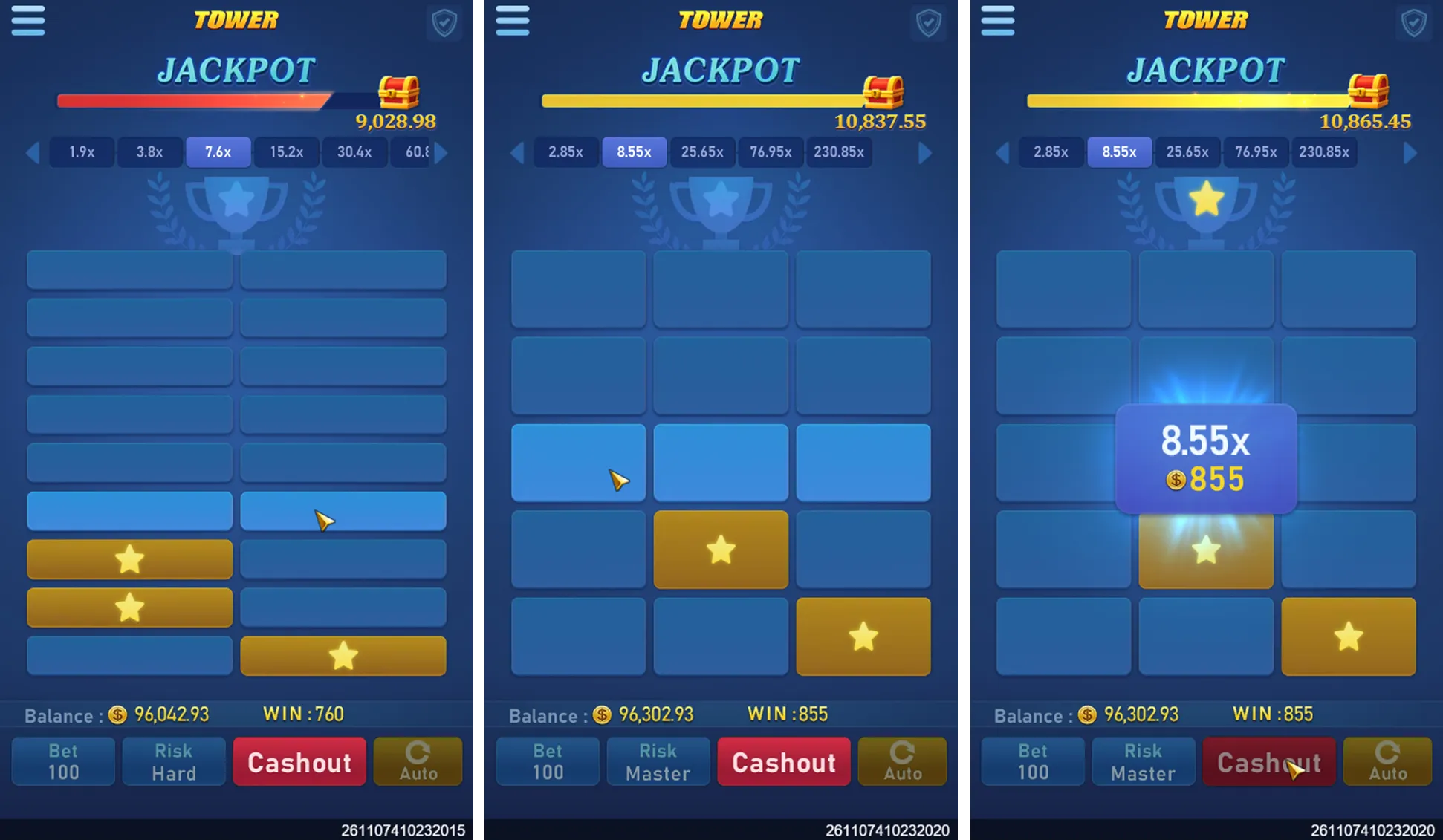 Tower game interface screenshot 2