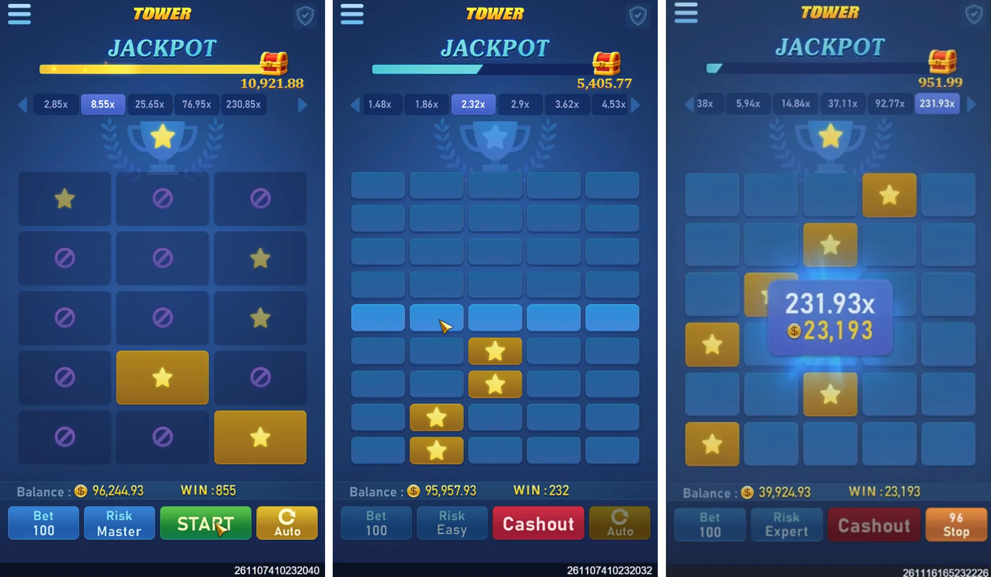 Tower game interface screenshot 3