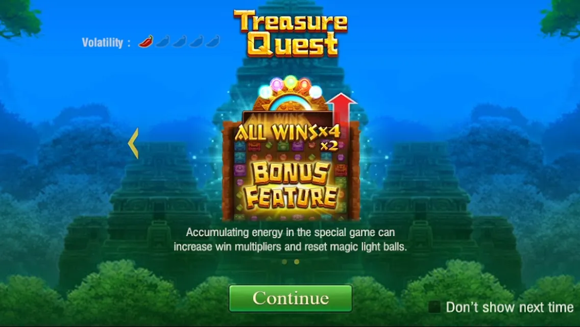 Treasure Quest game interface screenshot 2