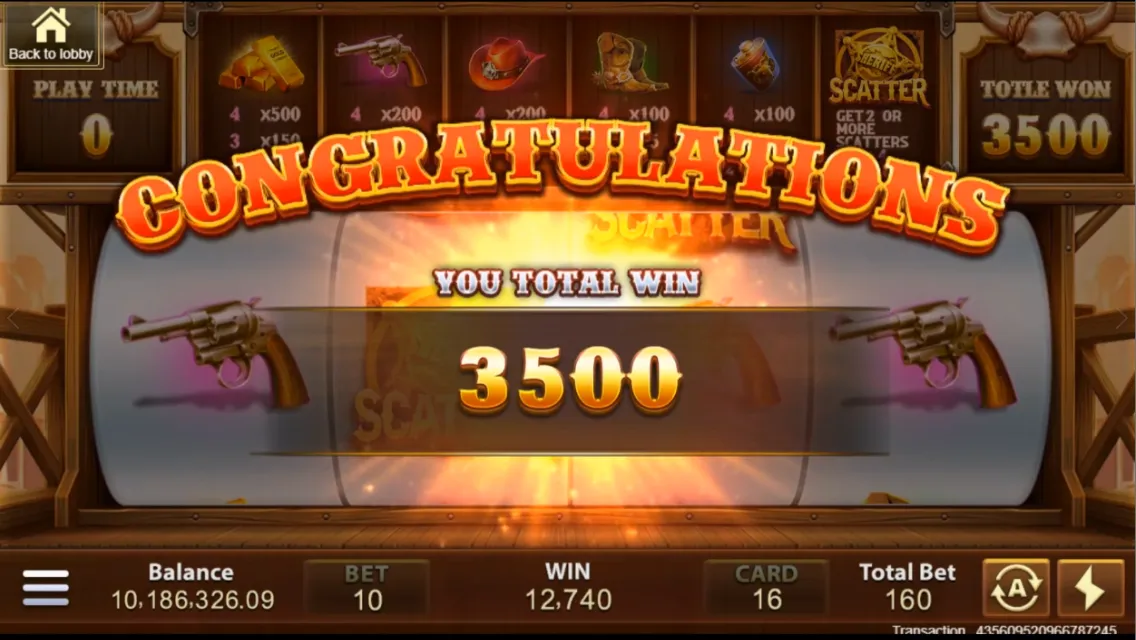 West Hunter Bingo game interface screenshot 4
